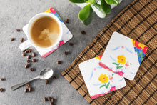 Load image into Gallery viewer, Big white Cat Coasters - Set of 4 Lightweight Foam, Absorbent Drink Coasters