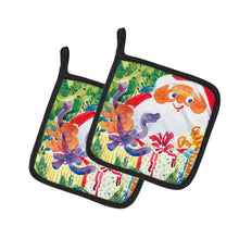 Load image into Gallery viewer, Santa Claus Christmas Surprise Pot Holders - Set of 2 Decorative Kitchen Helpers | Made in the USA 6115PTHD