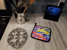 Load image into Gallery viewer, Koi in the pond Pot Holders - Set of 2 Decorative Kitchen Helpers | Made in the USA 6116PTHD