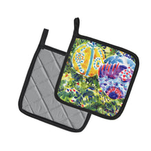 Load image into Gallery viewer, Christmas Tree Yellow and Purple Ornaments Pot Holders - Set of 2 Decorative Kitchen Helpers | Made in the USA 6120PTHD