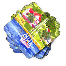 Load image into Gallery viewer, Sailboat on the lake Coasters - Set of 4 Lightweight Foam, Absorbent Drink Coasters
