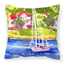 Load image into Gallery viewer, Sailboat on the lake Decorative   Canvas Fabric Pillow