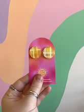 Load image into Gallery viewer, Groovy Gingham Clip-On Earrings