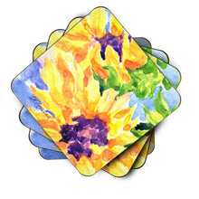 Load image into Gallery viewer, Flower - Sunflower Coasters - Set of 4 Lightweight Foam, Absorbent Drink Coasters