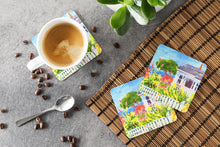 Load image into Gallery viewer, Houses Coasters - Set of 4 Lightweight Foam, Absorbent Drink Coasters
