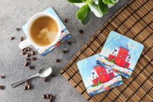 Load image into Gallery viewer, Lighthouse on the rocks Harbour Coasters - Set of 4 Lightweight Foam, Absorbent Drink Coasters