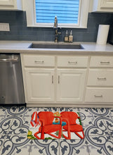 Load image into Gallery viewer, Red Chairs Patio View Machine Washable Memory Foam Mat 6140RUG