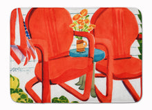 Load image into Gallery viewer, Red Chairs Patio View Machine Washable Memory Foam Mat 6140RUG
