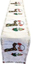 Load image into Gallery viewer, DaDa Bedding Magical Snowman Holiday Woven Tapestry Dining Table Runner (9733)
