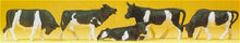 Load image into Gallery viewer, Preiser 14155 HO Scale Animals Cows - Colors may vary, black/white, brown/white.