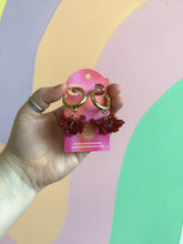 Load image into Gallery viewer, Momma’s Bouquet Flower Hoop Earrings