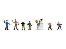 Load image into Gallery viewer, Noch 15821 HO Scale Children in the Snow -- 6 Kids, Snowman
