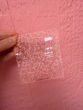 Load image into Gallery viewer, Shimmer clear and pink travel earring holder