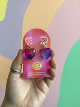 Load image into Gallery viewer, Heart Gem Huggies