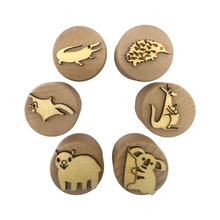 Load image into Gallery viewer, **Pre-order (Ships in 3-4 Weeks)**Wooden Playdough Stampers Set