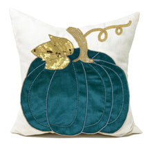 Load image into Gallery viewer, Green Pumpkin Pillow Case