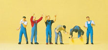 Load image into Gallery viewer, Preiser 10497 HO Scale People Working -- Scaffolders pkg(6)