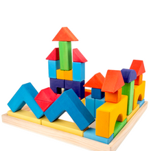 Load image into Gallery viewer, **Pre-order (Ships in 2-3 Weeks)**46 Pcs STAINED Large Basic II Building Block Set with Storage Tray