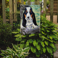 Load image into Gallery viewer, Basset Hound at the tree Garden Flag – Decorative Outdoor Yard Flag