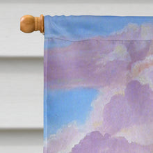 Load image into Gallery viewer, Basset Hound Little one watching Flag Canvas House Size