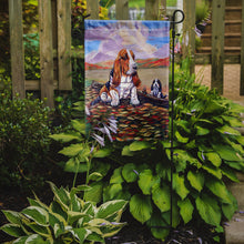 Load image into Gallery viewer, Basset Hound Little one watching Garden Flag – Decorative Outdoor Yard Flag