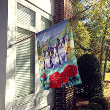Load image into Gallery viewer, Boston Terrier Three in a Row Flag Canvas House Size