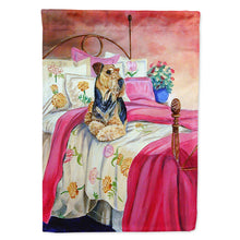 Load image into Gallery viewer, Airedale Terrier Waiting on Mom Flag Canvas House Size