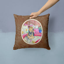Load image into Gallery viewer, Airedale Waiting on Mom Throw Pillow - 14x14 Decorative Pillow – Art for Your Home &amp; Patio 7006PW1414