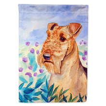 Load image into Gallery viewer, Airedale Terrier in Flowers Flag Canvas House Size