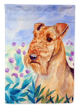 Load image into Gallery viewer, Airedale Terrier in Flowers Garden Flag – Decorative Outdoor Yard Flag