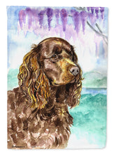 Load image into Gallery viewer, American Water Spaniel Flag Canvas House Size