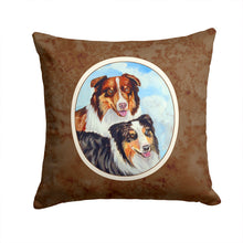Load image into Gallery viewer, Australian Shepherd What a pair Throw Pillow - 14x14 Decorative Pillow – Art for Your Home &amp; Patio 7009PW1414