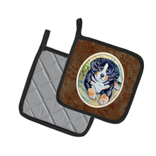 Load image into Gallery viewer, Bernese Mountain Dog Puppy Pot Holders - Set of 2 Decorative Kitchen Helpers | Made in the USA 7010PTHD