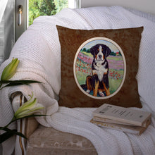 Load image into Gallery viewer, Bernese Mountain Dog Throw Pillow - 14x14 Decorative Pillow – Art for Your Home &amp; Patio 7011PW1414