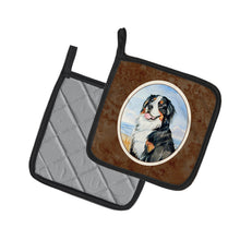 Load image into Gallery viewer, Momma's Love Bernese Mountain Dog Pot Holders - Set of 2 Decorative Kitchen Helpers | Made in the USA 7012PTHD