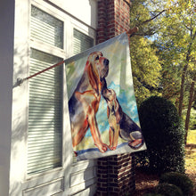 Load image into Gallery viewer, Bloodhound Momma's Love Flag Canvas House Size