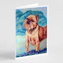 Load image into Gallery viewer, Brussels Griffon Greeting Cards -  Blank Note Cards – 8-Pack of Artist-Designed Cards with Envelopes