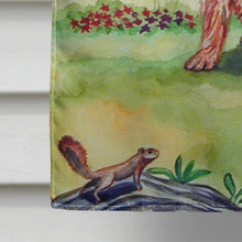 Load image into Gallery viewer, Cairn Terrier and the chipmunk Flag Canvas House Size
