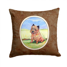 Load image into Gallery viewer, Cairn Terrier and the Chipmunk Throw Pillow - 14x14 Decorative Pillow – Art for Your Home &amp; Patio 7017PW1414