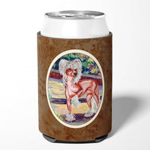 Load image into Gallery viewer, Chinese Crested on the Patio Can or Bottle Hugger 7021CC