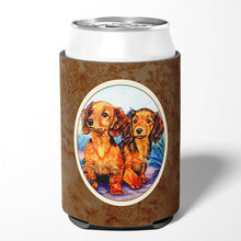Load image into Gallery viewer, Long Hair Red Dachshund Two Peas Can or Bottle Hugger 7022CC