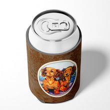 Load image into Gallery viewer, Long Hair Red Dachshund Two Peas Can or Bottle Hugger 7022CC