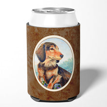 Load image into Gallery viewer, Long Hair Chocolate and Cream Dachshund Can or Bottle Hugger 7023CC