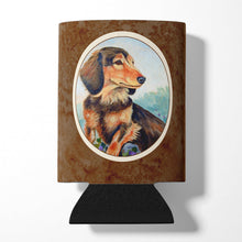 Load image into Gallery viewer, Long Hair Chocolate and Cream Dachshund Can or Bottle Hugger 7023CC