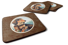 Load image into Gallery viewer, Long Hair Chocolate and Cream Dachshund Foam Coaster  7023FC