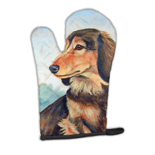 Load image into Gallery viewer, Long Hair Chocolate and Cream Dachshund Oven Mitt 7023OVMT