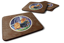Load image into Gallery viewer, Dachshund Two Red and a Black and Tan Foam Coaster  7025FC