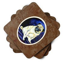 Load image into Gallery viewer, Fawn Pug Penny for your thoughts Foam Coaster  7026FC
