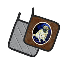 Load image into Gallery viewer, Fawn Pug Penny for your thoughts Pot Holders - Set of 2 Decorative Kitchen Helpers | Made in the USA 7026PTHD