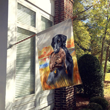 Load image into Gallery viewer, Flat Coated Retriever Flag Canvas House Size